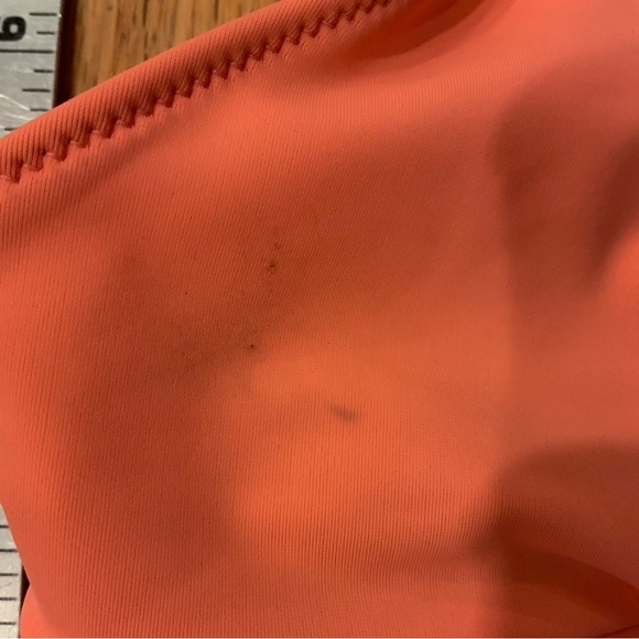 Solid and Striped Bikini Swimsuit Top Peach - Picture 3 of 5